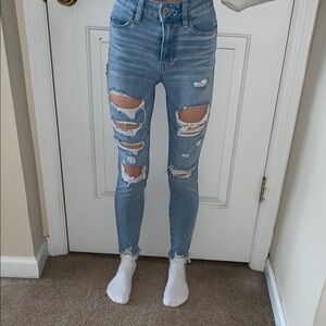 Distressed Light Blue Women's Jeans